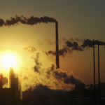 Smoke billows from chimneys at chemical factory in Tianjin Municipality